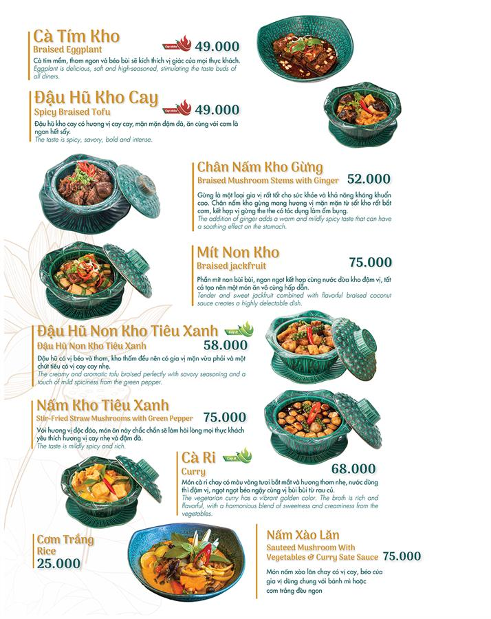 Món chính menu