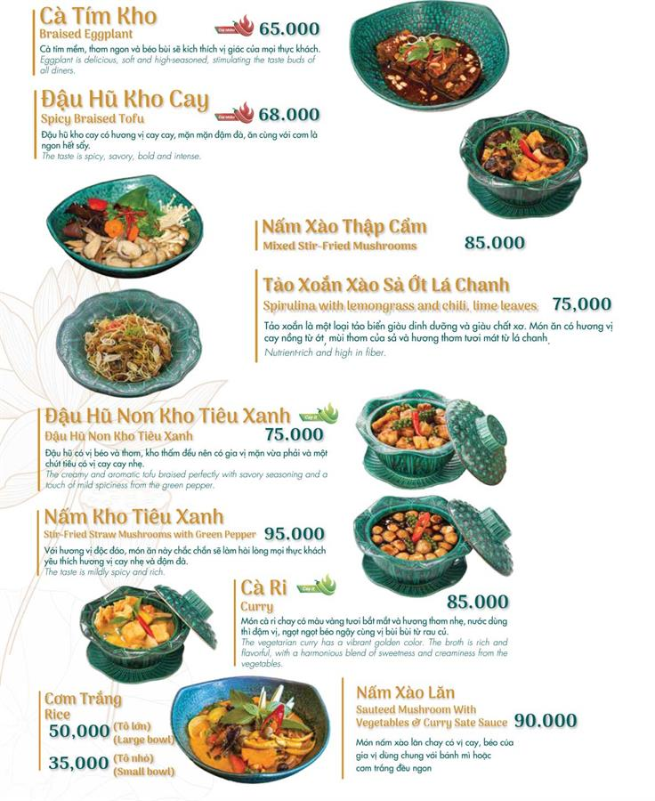 Món chính menu